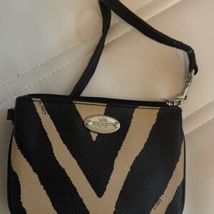 Coach Black and Tan Women's Wristlet